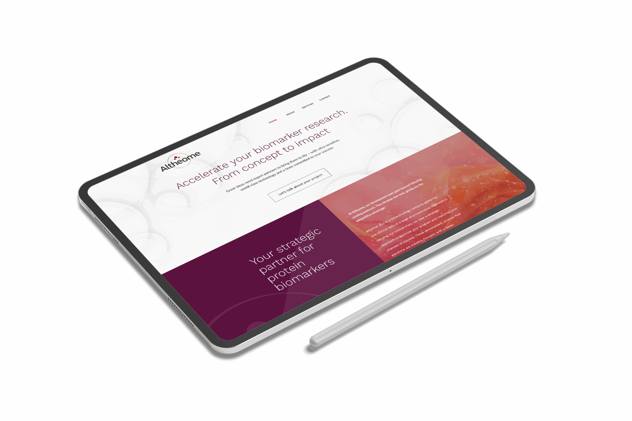 Altheome iPad & Pen Mockup